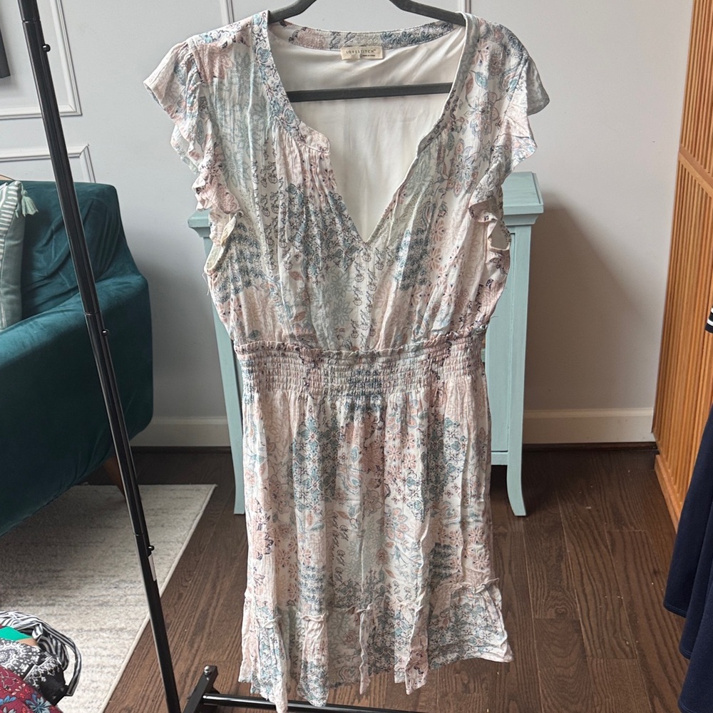 Floral V-Neck Ruffle Dress